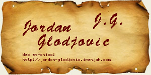 Jordan Glođović vizit kartica